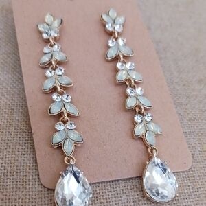Floral Drop Earrings Valentine Prom Wedding Formal